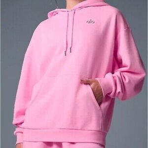 Alo Accolade Hoodie. NWOT. Sweet pink size small